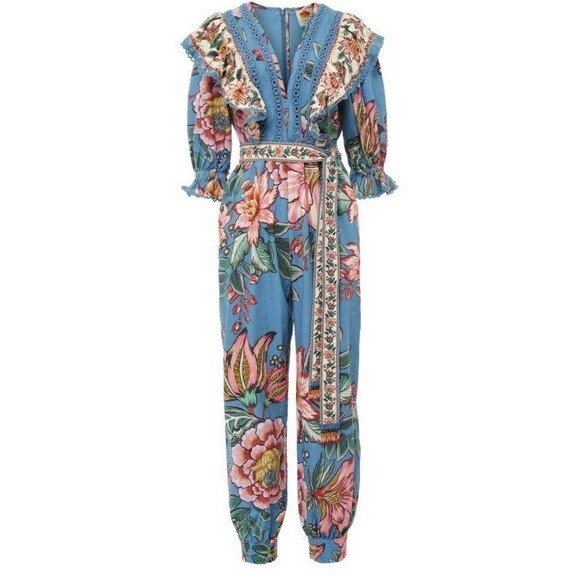 FARM Rio Pants - FARM Rio Floral Jumpsuit Multicolor - Sixe M - NWT